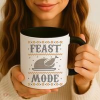 Feast Mode Ugly Sweater Thanksgiving Dinner Coffee Mug thumb 3