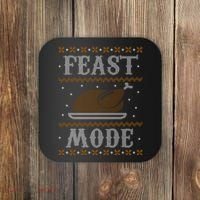Feast Mode Ugly Sweater Thanksgiving Dinner Coaster thumb 0