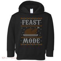 Feast Mode Ugly Sweater Thanksgiving Dinner Toddler Hoodie thumb 0
