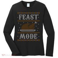 Feast Mode Ugly Sweater Thanksgiving Dinner Women's Long Sleeve Shirt thumb 0