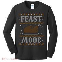 Feast Mode Ugly Sweater Thanksgiving Dinner Kids Long Sleeve Shirt thumb 0