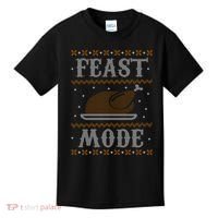Feast Mode Ugly Sweater Thanksgiving Dinner Kids T-Shirt thumb 0
