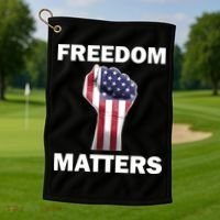 Freedom Matters USA American Fist Golf Towel thumb 1