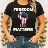 Freedom Matters USA American Fist Women's T-Shirt thumb 2