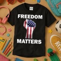 Freedom Matters USA American Fist Kids T-Shirt thumb 3