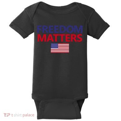Freedom Matters USA Flag Baby Bodysuit