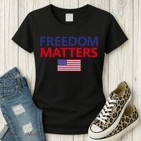 Freedom Matters USA Flag Women's T-Shirt thumb 3