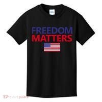 Freedom Matters USA Flag Kids T-Shirt thumb 0