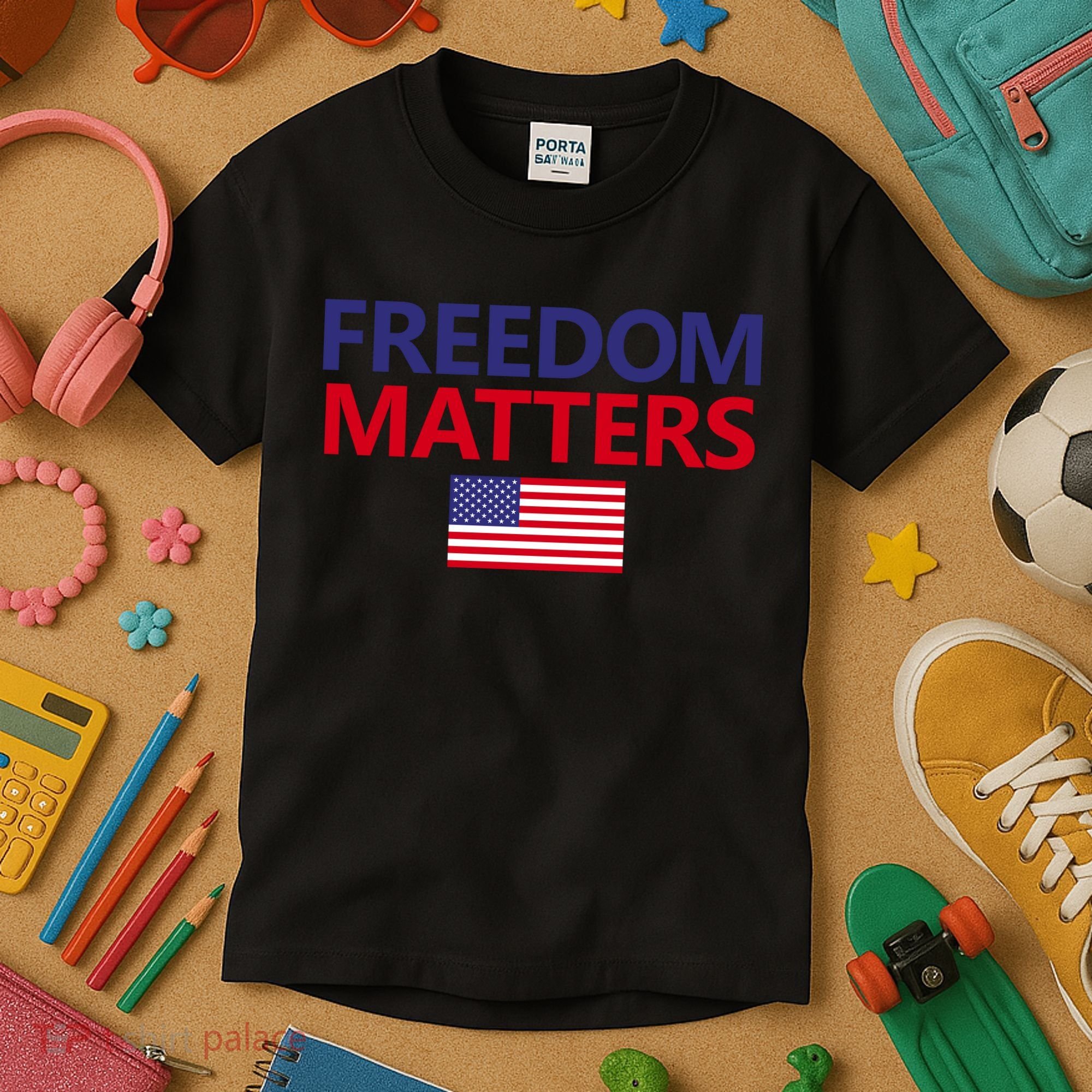 Freedom Matters USA Flag Kids T-Shirt