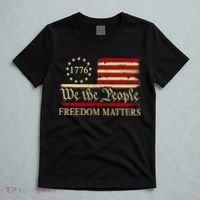 Freedom Matters USA Vintage Flag We The People 1776 T-Shirt thumb 5