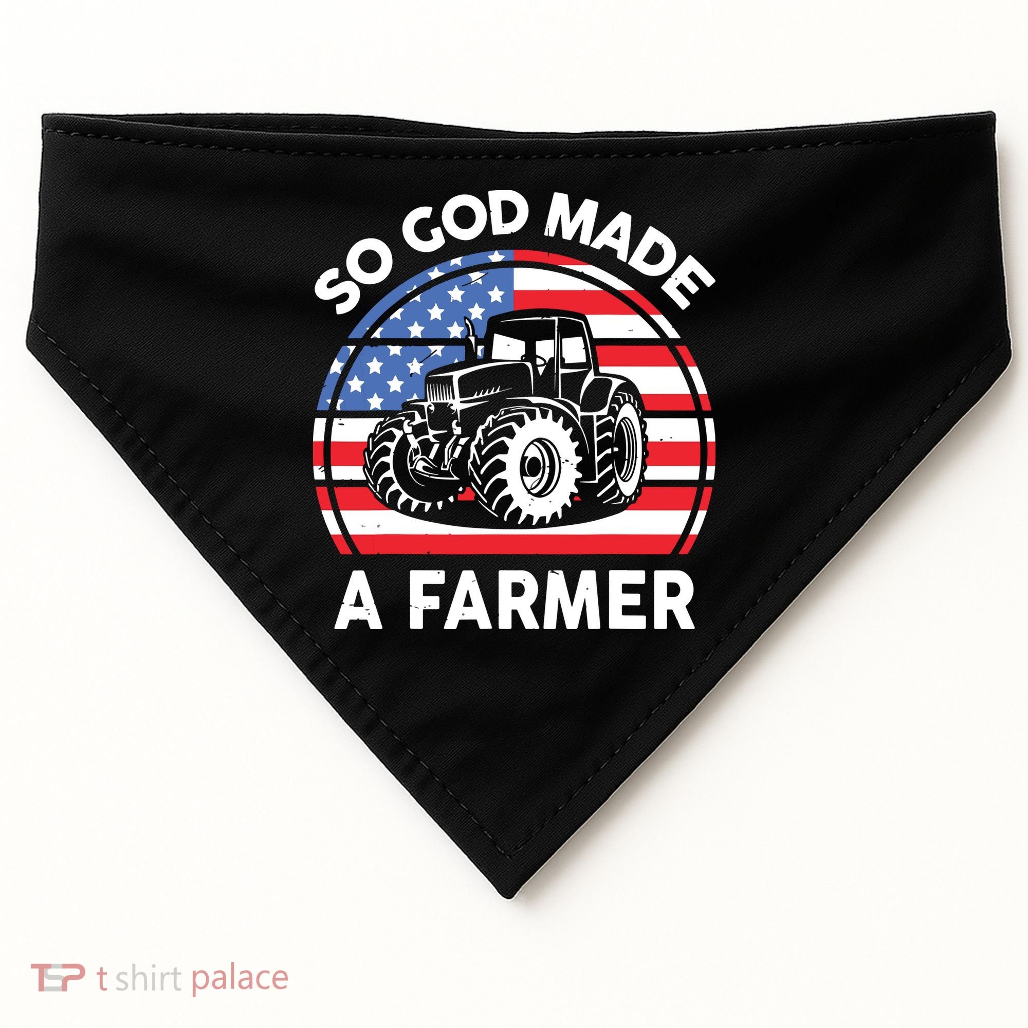 Famer Men Women Kids Funny So God Made A Farmer USA-Made Doggie Bandana