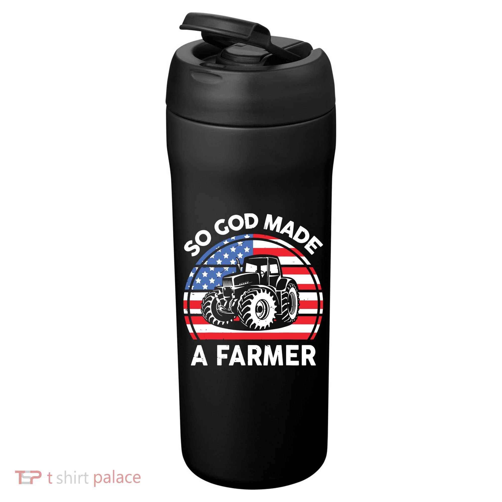 Famer Men Women Kids Funny So God Made A Farmer 24oz Duet Stainless Steel Tumbler