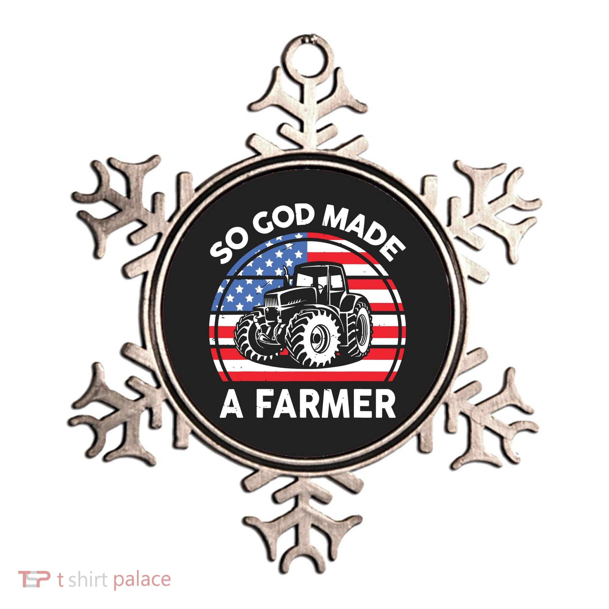 Famer Men Women Kids Funny So God Made A Farmer Ornament