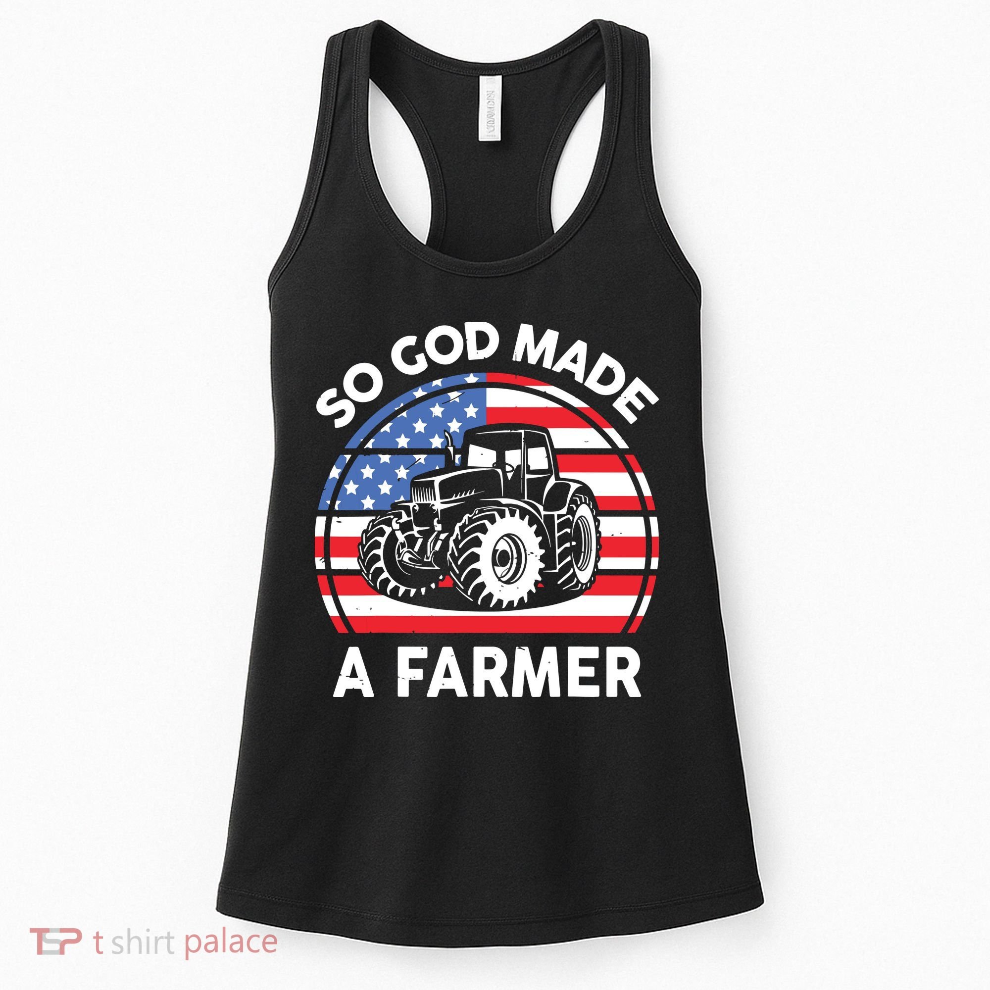Famer Men Women Kids Funny So God Made A Farmer Women's Tank Top