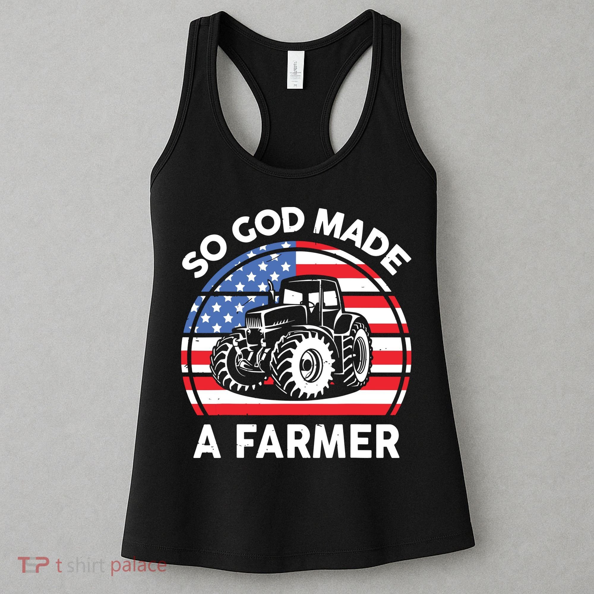 Famer Men Women Kids Funny So God Made A Farmer Women's Tank Top