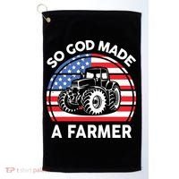 Famer Men Women Kids Funny So God Made A Farmer Golf Towel thumb 0