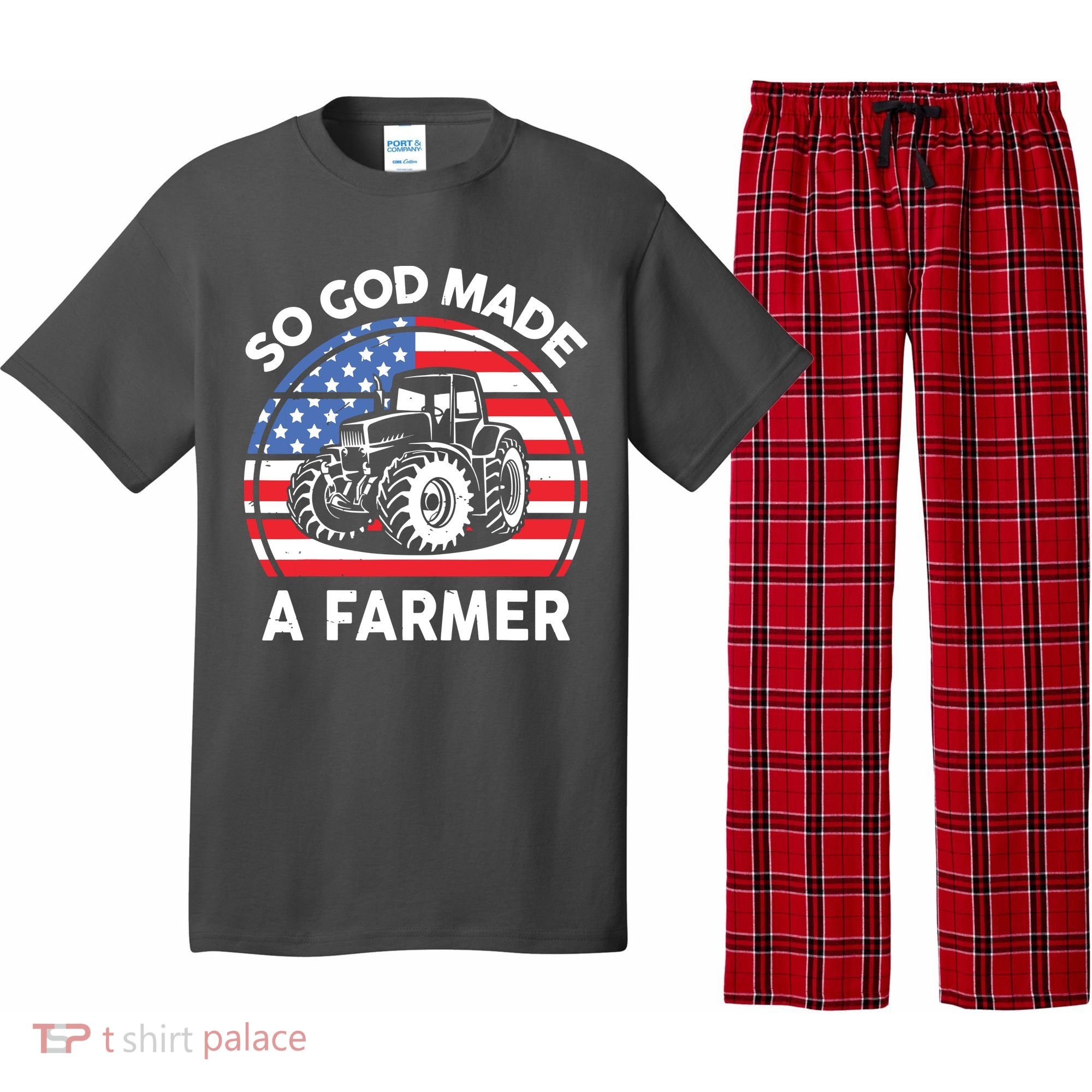 Famer Men Women Kids Funny So God Made A Farmer Pajama Set