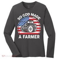 Famer Men Women Kids Funny So God Made A Farmer Women's Long Sleeve Shirt thumb 0