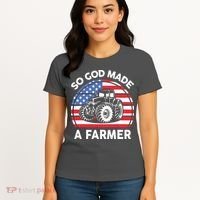 Famer Men Women Kids Funny So God Made A Farmer Women's T-Shirt thumb 4