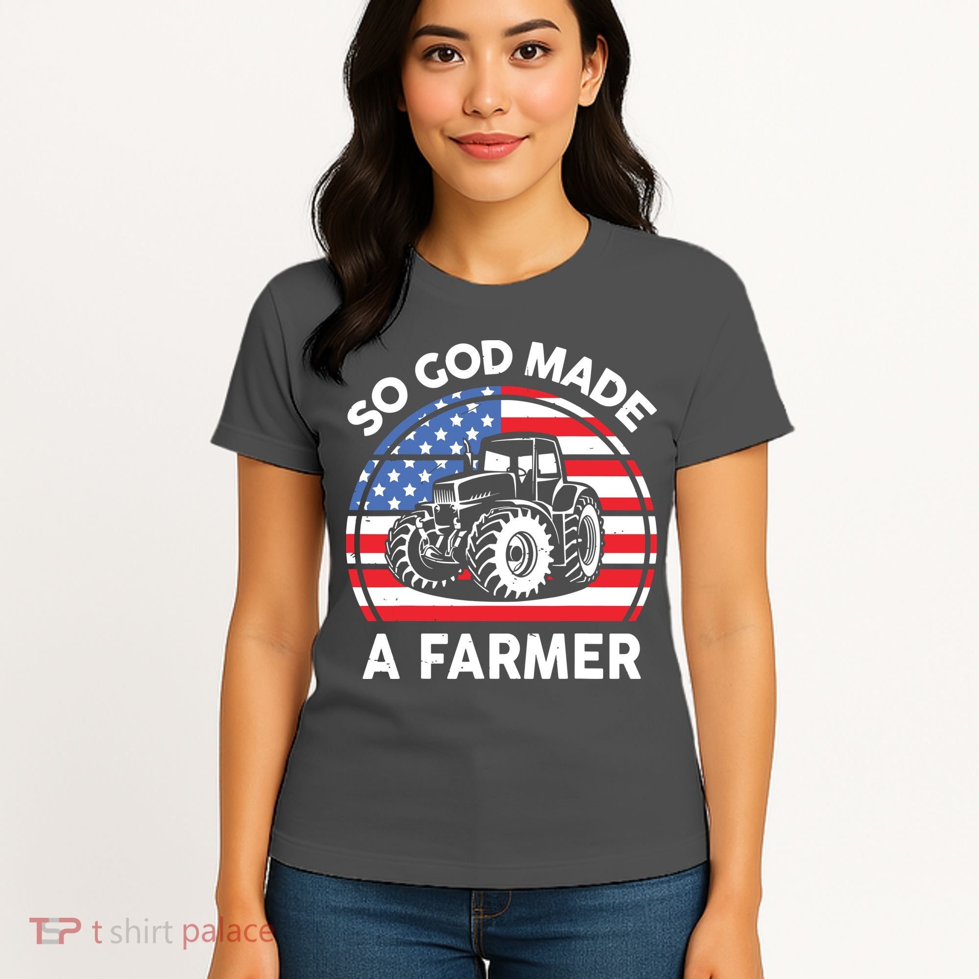 Famer Men Women Kids Funny So God Made A Farmer Women's T-Shirt