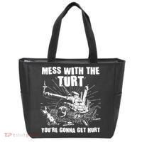 Funny Mess With The Turt You're Gonna Get Hurt Battle Turtle Tote Bag thumb 0