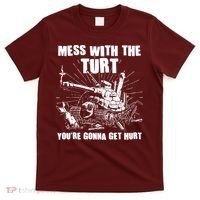 Funny Mess With The Turt You're Gonna Get Hurt Battle Turtle T-Shirt thumb 0