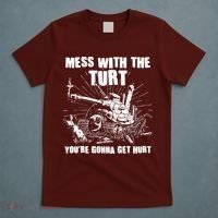 Funny Mess With The Turt You're Gonna Get Hurt Battle Turtle T-Shirt thumb 5