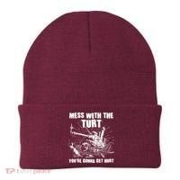 Funny Mess With The Turt You're Gonna Get Hurt Battle Turtle Beanie thumb 0