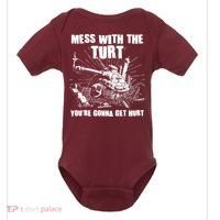 Funny Mess With The Turt You're Gonna Get Hurt Battle Turtle Baby Bodysuit thumb 0