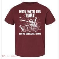 Funny Mess With The Turt You're Gonna Get Hurt Battle Turtle Toddler T-Shirt thumb 0