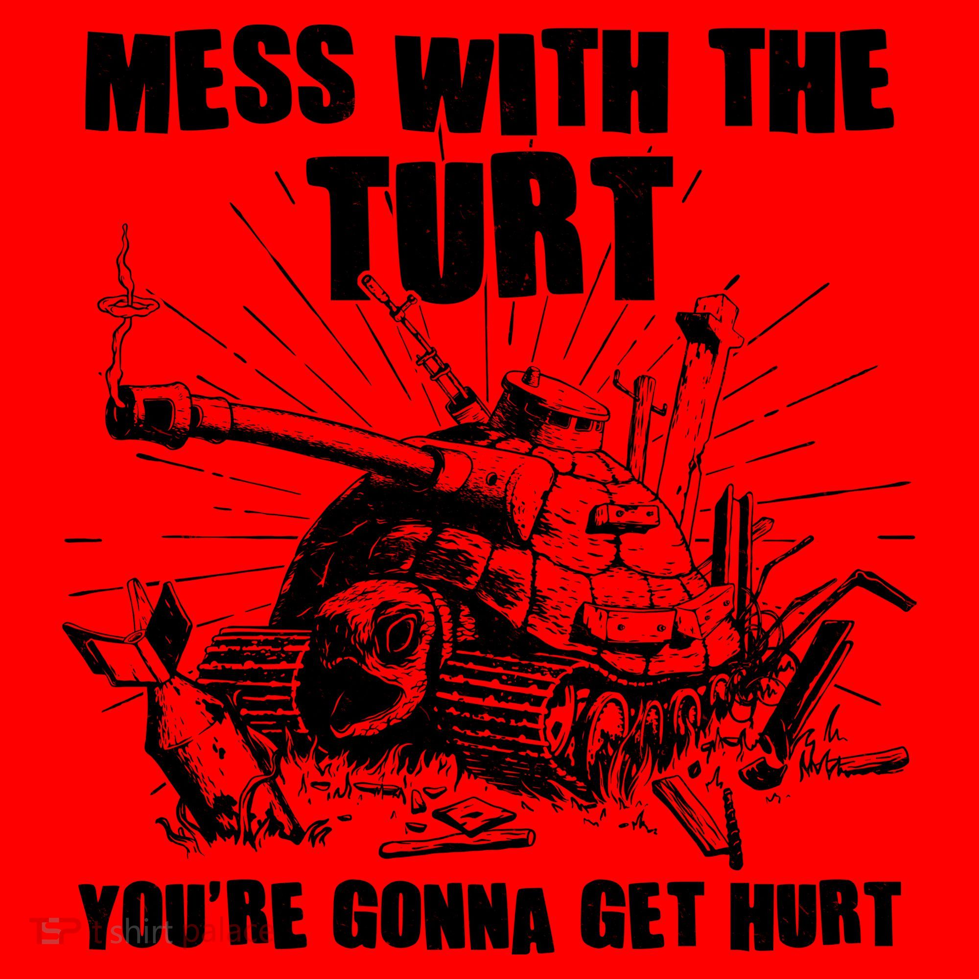 Funny Mess With The Turt You're Gonna Get Hurt Battle Turtle Santa Hat