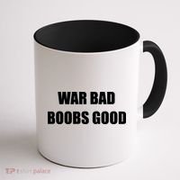 Funny Meme War Bad Boobs Good Joke Coffee Mug thumb 1