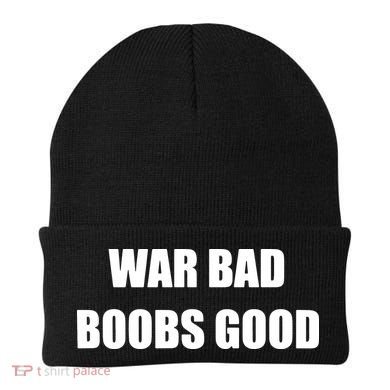 Funny Meme War Bad Boobs Good Joke Beanie