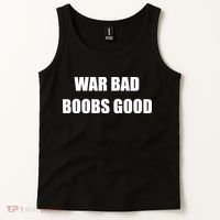 Funny Meme War Bad Boobs Good Joke Tank Top thumb 2