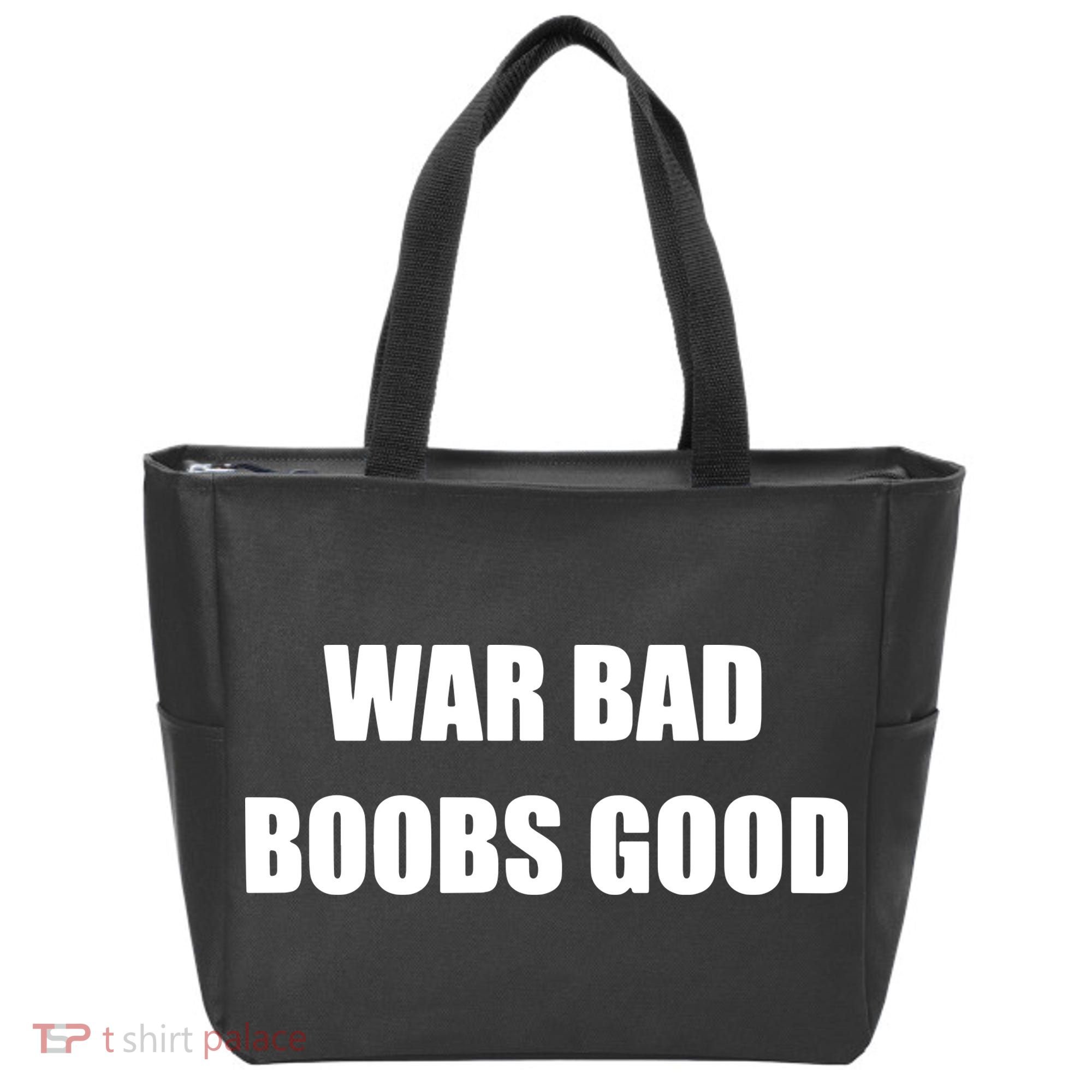 Funny Meme War Bad Boobs Good Joke Tote Bag
