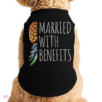 Funny Married With Benefits Upside Down Pineapple Swinger Doggie Tank