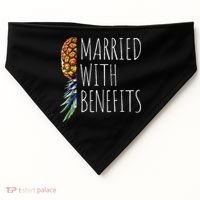 Funny Married With Benefits Upside Down Pineapple Swinger USA-Made Doggie Bandana thumb 0