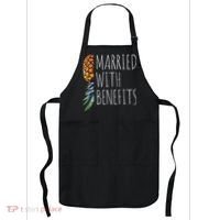 Funny Married With Benefits Upside Down Pineapple Swinger Apron thumb 0