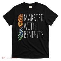 Funny Married With Benefits Upside Down Pineapple Swinger T-Shirt thumb 0