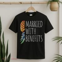 Funny Married With Benefits Upside Down Pineapple Swinger T-Shirt thumb 2