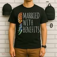 Funny Married With Benefits Upside Down Pineapple Swinger T-Shirt thumb 6