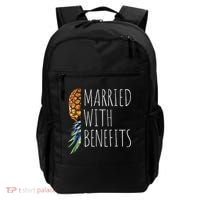 Funny Married With Benefits Upside Down Pineapple Swinger Backpack thumb 0