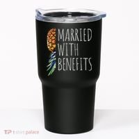 Funny Married With Benefits Upside Down Pineapple Swinger Tumbler thumb 0