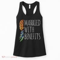Funny Married With Benefits Upside Down Pineapple Swinger Women's Tank Top thumb 0