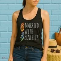 Funny Married With Benefits Upside Down Pineapple Swinger Women's Tank Top thumb 2