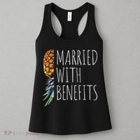Funny Married With Benefits Upside Down Pineapple Swinger Women's Tank Top thumb 3