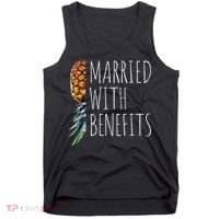 Funny Married With Benefits Upside Down Pineapple Swinger Tank Top thumb 0