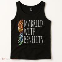 Funny Married With Benefits Upside Down Pineapple Swinger Tank Top thumb 2