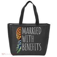 Funny Married With Benefits Upside Down Pineapple Swinger Tote Bag thumb 0