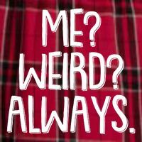 Funny Me? Weird? Always. Men's Flannel Plaid Pajama Pants thumb 2